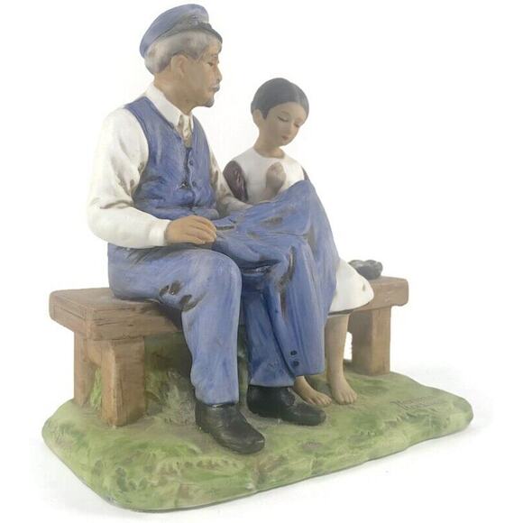 Lighthouse Keepers Daughter Porcelain Figurine Norman Rockwell 1979 Vintage - Picture 2 of 8